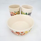 Pillowfort X Target Kids Fruit   Veggies Dish Set Bowl W  2 Cups Snack Nutrition