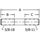 Con Met 103430 Wheel Stud Axle 5 8 -18unf 5 8 -11unc For Volvo 85102718  qty 8 