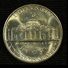 Jefferson Silver War Nickel  1943 D  Uncirculated  Lot   9041-9-0011