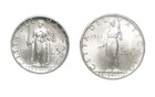 1951 1952 Vatican City 5 10 Lire Coin Pope Pius Xii Lot 2 Unc Coins Km 51 52 