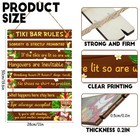 Tiki Bar Decorations Funny Bar Rules Sign 11 X 1 5 Inches  Brown 
