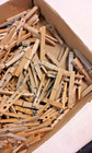 Vintage 3 5 Lbs  Wood Spring Clothes Pins Lot