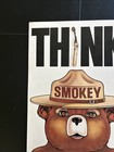 Vintage Smokey The Bear Poster Ad 1974 Cardboard Usda Forest Service 13 x18 5    