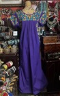 Beautiful Mexican Oaxacan Deep Purple With Multi Colored Embroidery M l
