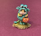 Wee Forest Folk L   il Monster         Aqua Limited Special Color        retired