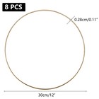 8 Pcs Metal Floral Hoops Wreath 12 Inch Dream Catcher Macrame Rings For Gold 