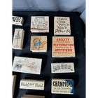 Lot Of 50 Wood Mounted Rubber Stamps Assorted Craft Collection Stampin Up
