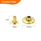 200sets Single Cap Rivet 12mm Carbon Steel Round Head Snap Studs  Gold