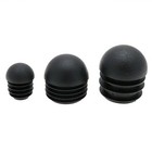 16mm 32mm Domed Round Plastic Black Blanking End Caps Tube Pipe Inserts Plug