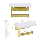 Aluminum Toilet Paper Holder Tissue Roll Holder For Bathroom Gold