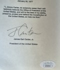 President Jimmy Carter Signed Autographed 5x7 Presidential Oath Jsa Authentic
