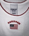 Vintage Oshkosh Bgosh 12 Month White Tank Top American Flag Ruffle Star