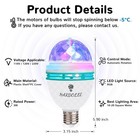 Rgb Color Rotating Bulb 4 Pack E26 e27 Led Strobe Party Light Disco Stage
