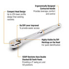 3 8 In  Drive 120xp Full Polish Chrome Extra Long Handle Teardrop Ratchet