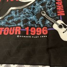Vintage 90s Hank Williams Jr Wham Bam Tour 1996 Black Bandana Handkerchief