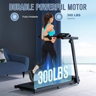 Portable Foldable Treadmill  Home office  300lbs walking running With Handle led