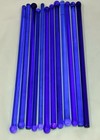 Vintage Set Of 12 Multi Cobalt Blue Glass Swizzle Sticks Cocktail Stirrers