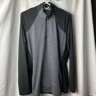 Men   s Adidas Golf Half Zip Top Black Gray Size Xl