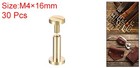 30pack Brass Chicago Screws 12x8mm Post Nail Stud Rivets For Leather Craft