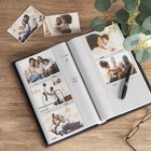 8 5  X 12 75  Photo Album Black 3 Per Page - Threshold     Faux Leather  Holds 240