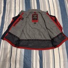 Abercrombie Men   s Xl Red Full-zip Nylon Jacket Fleece Lined Stand-up Collar