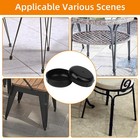 24 Pack Wrought Iron Patio Furniture Feet Caps Round Plastic Chair Leg Caps