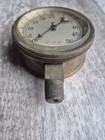 Vtg Antique Brass Pressure Gauge Steampunk Lamp Parts  2 75  Half Moon 0-50