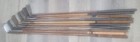 10 Antique Vintage 1895 To 1910 Smooth Face Hickory Wood Shaft Golf Clubs