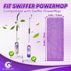 16 Pack Reusable Microfiber Mop Pads Purple