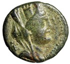 Phoenicia  Sidon Ae16  veiled Tyche   Astarte On Prow  Very Rare