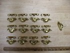 12 Vntg Old Mid Century Window Sash Locks Eyebrow Cast Brass Hardware Parts Lot