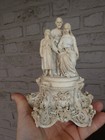 Antique 19thc Rare Meerschaum Carved Holy Family Statue Religious