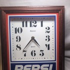 Vintage Hanover Pepsi Wall Clock - Tested   Working 14 x9 75 