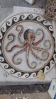 Octopus Marble Mosaic Floor Medallion Handmade Natural Stone Inlay Art
