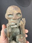 Pre Columbian Bound Captive Human Effigy 6 3 4    T Bronze Inca Aztec Mayan Pc203