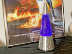 Original Lava  Lamp Wizard 32 Oz Blue Purple  Silver Glitter   Base 16 
