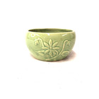 Vintage Green Floral Planter Usa Pottery Raised Flower Mid Century Ceramic