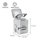 5 3 Gallon 20l Advanced Portable Toilet Flush Camping Travel Piston Pump Commode