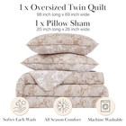 Twin Xl Quilt Bedding Set W  1 Matching Paisley Quilted Pillow Sham  Taupe