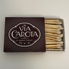 New  Modern Via Carota Nyc Restaurant Matchbook Full Unstruck New York