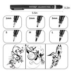 6-size Calligraphy Pen Set For Writing  Drawing   Hand Lettering  Black Ink B   