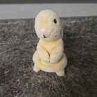 Vintage 1979 R Dakin Bunny Rabbit Plush Yellow Cream Pink Nose 70s Easter Toy