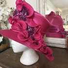 Whittall   Shon Fuchsia purple Fancy Church Kentucky Derby Hat  Beautiful 