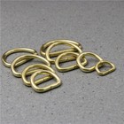 16 20 25 32 38mm Solid Brass D Ring Buckle For Bag Handbag Webbing Leather Craft