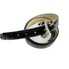 Brighton Leather Belt Women 44403 M 30 Crocodile Pattern Silver Gold Tone Buckle