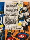 Vintage La Bouillabaisse French Dish Towel With Seafood Recipe 30 In X 17 In