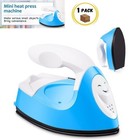 Portable Handy Mini Small Iron For Crafts Small Travel Iron Mini Heat Press Blue