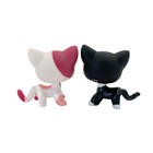 2pcs Littlest Pet Shop Toys Girls Bobble Head Short Hair Cats  2291 And  2249