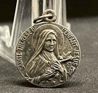 France 1930   Old St Therese Of Jesus Child Sacred Heart Of Jesus Christ Silver