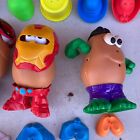 Mr Potato Head Set Of Spider Man Iron Man Hulk   Mini Heads   Extras - Playskool